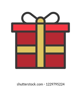 present box, cute christmas and winter related set,suitable for use as material.editable outline