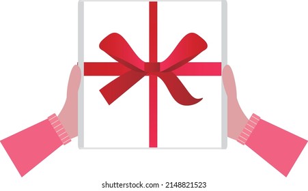 Geschenkbox. Geschenkbox. Geben und empfangen Sie Geschenk. Lagerbestand
