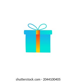 present box, Gift package icon in gradient color style, isolated on white background 