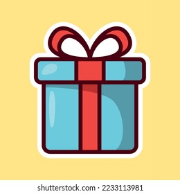 present box icon, editable cartoon style sticker vector