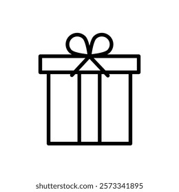 Present box icon Flat fill set collection