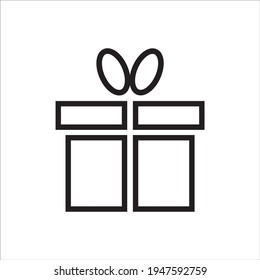 Present box icon. Gift symbol. Shopping bonus sign.