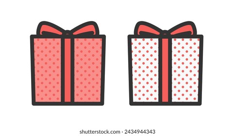 present box icon illustration material