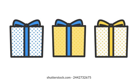 present box icon illustration material