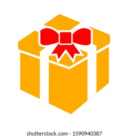 present box icon. Logo element illustration. present box symbol design. colored collection. present box concept. Can be used in web and mobile