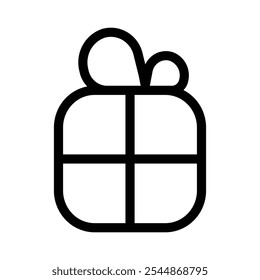 Present box icon Outline vector for web ui