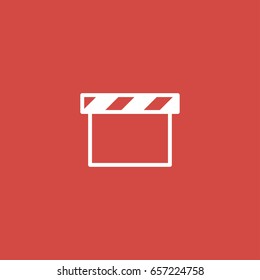 present box icon. sign design. red background