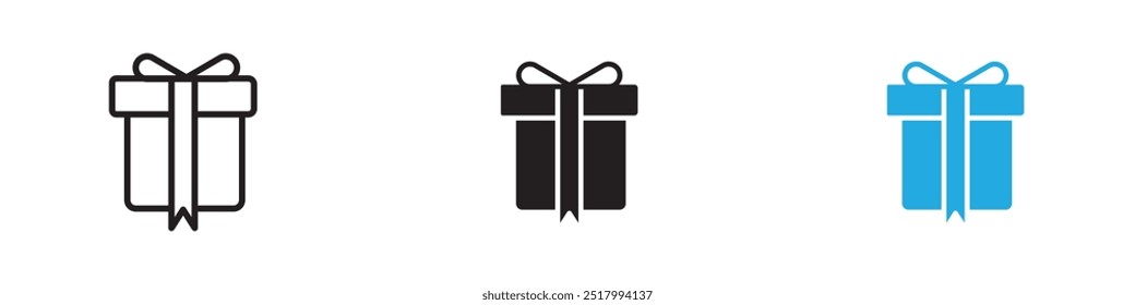 Present box icon thin line illustration