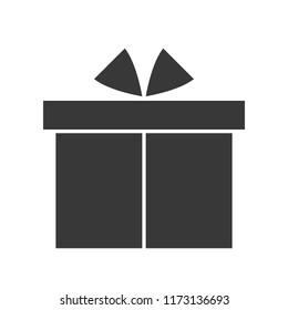 Present box, Merry Christmas icon set, solid design