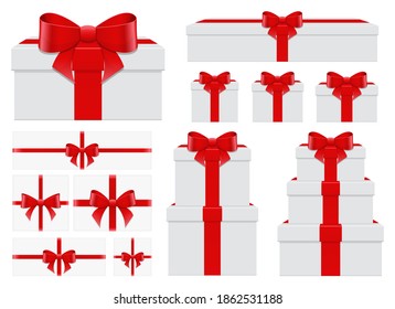 Present box set vector design illustration isolated on white background
