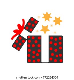 present box sign icon. Christmas or New Year element. Premium color graphic design. Signs, outline symbols collection, simple icon for websites, web design, mobile app on white background