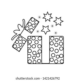 present box sign icon. Element of winter for mobile concept and web apps icon. Outline, thin line icon for website design and development, app development