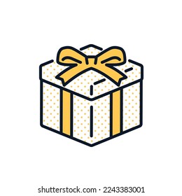 Present box simple icon illustration material