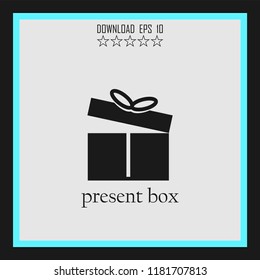 present box sketch vector icon
