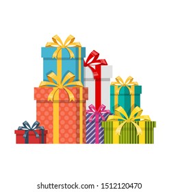 Present box vector design illustration isolated on white background