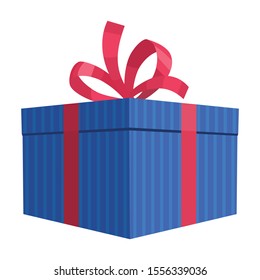 Present box vector icon.Cartoon vector icon isolated on white background present box.