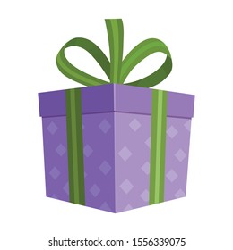 Present box vector icon.Cartoon vector icon isolated on white background present box.