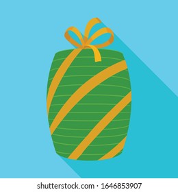 Present box vector icon.Flat vector icon isolated on white background present box.