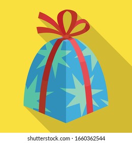 Present box vector icon.Flat vector icon isolated on white background present box.