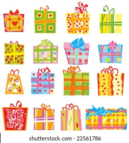 Present boxes.
