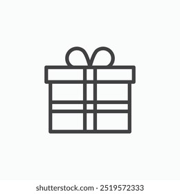 Present boxlinesimple icon in line style.