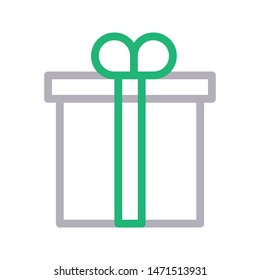 present colour line vector icon