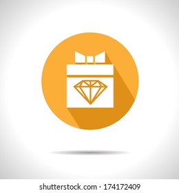 Present with diamond icon. Eps10