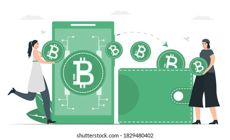 In present, digital money can use instead of wallet. Payment method with digital money. This infographic banner was designed by using vintage green color.