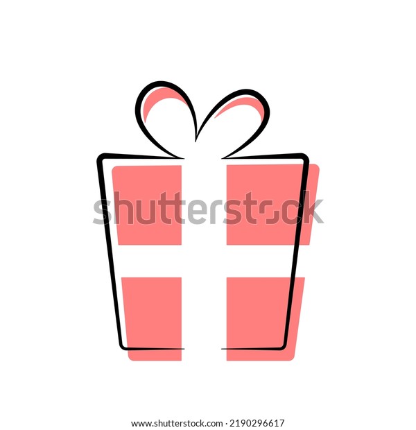 Present Doodle Drawing Hand Drawn Element Stock Vector (Royalty Free ...
