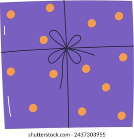 Present Dotted Box Vector Illustration