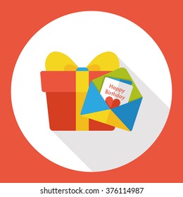 present flat icon