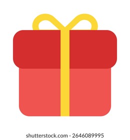 present flat icon editable vektor