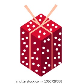 Present flat illustration on white