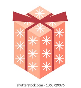 Present flat illustration on white