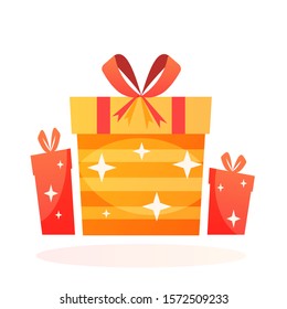 present gift box bow surprise greeting new year birthday