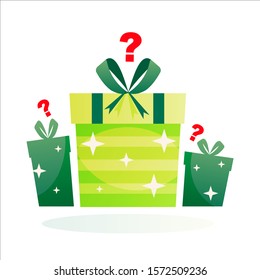 present gift box bow surprise greeting new year birthday