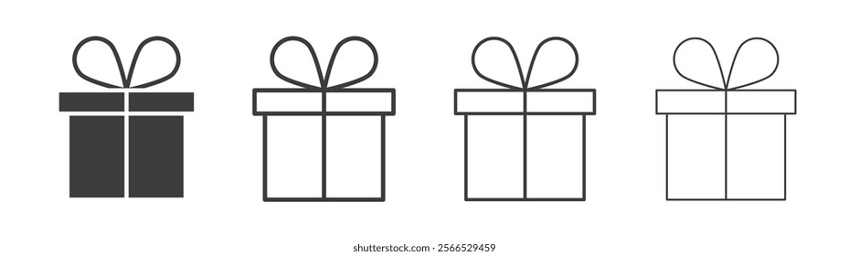 Present gift box icon collection for website design, app, UI design.