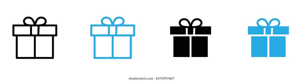 Present Gift Box Icon for Holiday Gifts, Celebrations, and Special Occasions Graphics