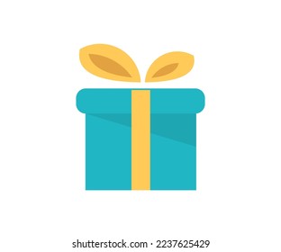 Present gift box icon. Surprise present logo design. Surprise event celebration, design for greeting vector design and illustration.
