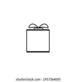 Present gift box icon. Vector isolated elements.