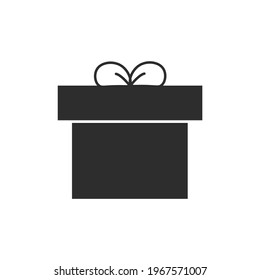 Present gift box icon. Vector Illustration