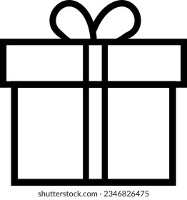 Present gift box icon. Vector isolated elements. Christmas gift icon vector symbol. Surprise present linear design. Stock vector.