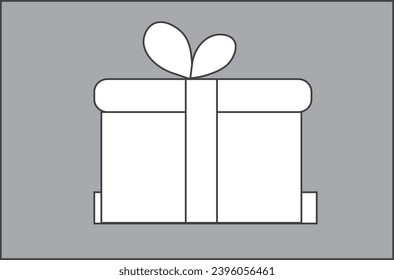 Present gift box icon. Vector isolated elements. Christmas gift icon illustration vector symbol. Surprise present linear design. Stock vector.