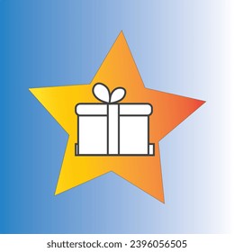 Present gift box icon. Vector isolated elements. Christmas gift icon illustration vector symbol. Surprise present linear design. Stock vector.