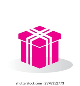 Present gift box icon. Vector isolated elements. Christmas gift icon illustration vector symbol. Surprise present linear design. Stock vector.