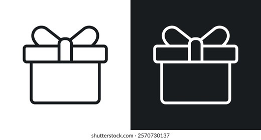 Present gift box icons set vectors on white background.