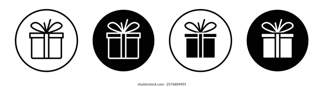 Present gift box icons vector pack for web designs