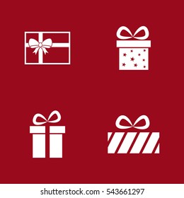 Present, gift for celebration, Christmas icon vector illustration