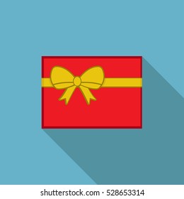 present gift, Christmas flat icon vector, can be used for web and mobile