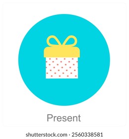 Present and gift icon concept